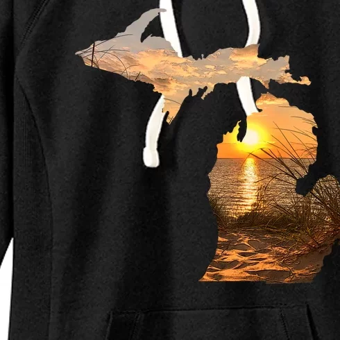 Michigan Sunset Lake Women's Fleece Hoodie