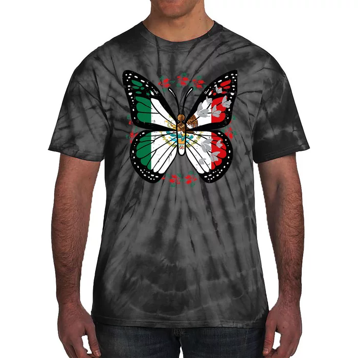 Mexican Independence Day Butterfly Mexico Wo Girl Tie-Dye T-Shirt