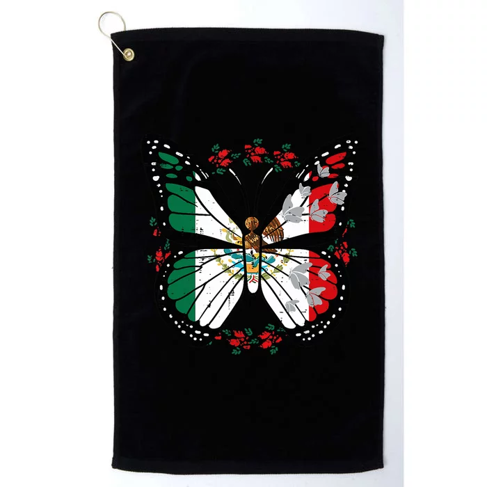 Mexican Independence Day Butterfly Mexico Wo Girl Platinum Collection Golf Towel