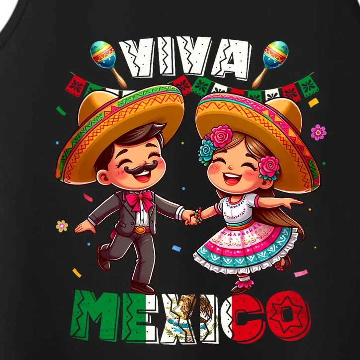 Mexican Independence Day Viva Mexico Performance Tank