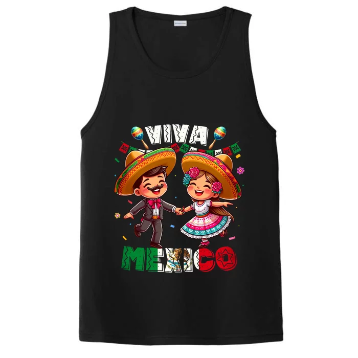 Mexican Independence Day Viva Mexico Performance Tank