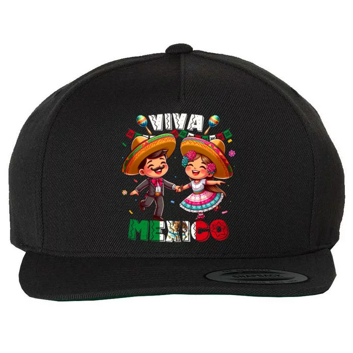 Mexican Independence Day Viva Mexico Wool Snapback Cap