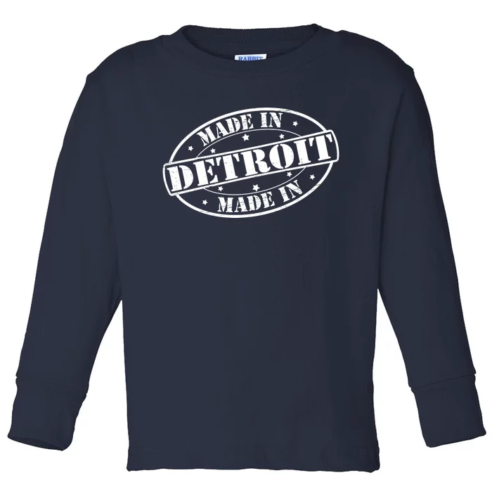 Made In Detroit Toddler Long Sleeve Shirt