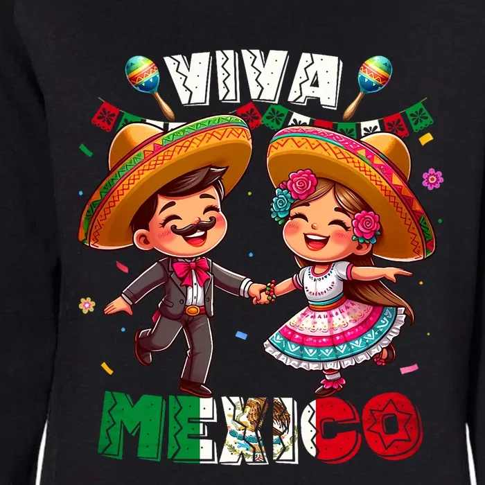 Mexican Independence Day Viva Mexico Womens California Wash Sweatshirt