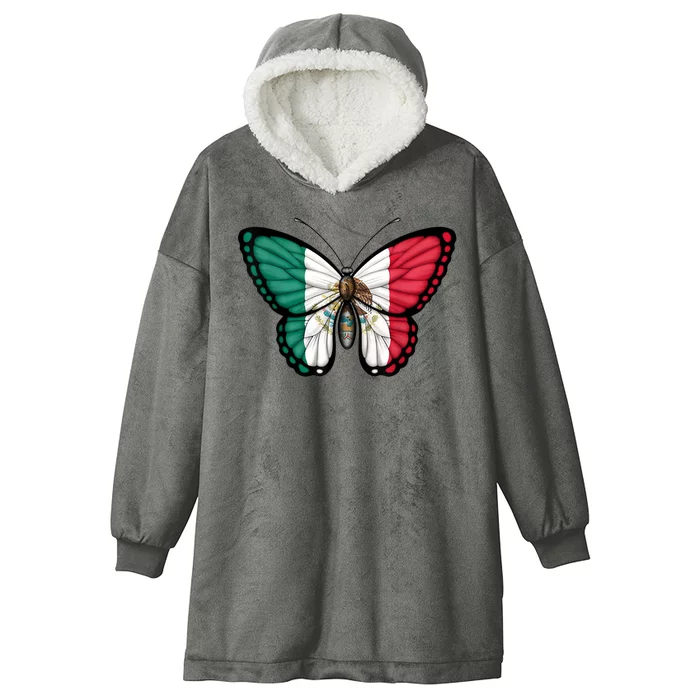 Mexican Independence Day Butterfly Hooded Wearable Blanket