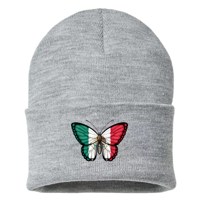 Mexican Independence Day Butterfly Sustainable Knit Beanie