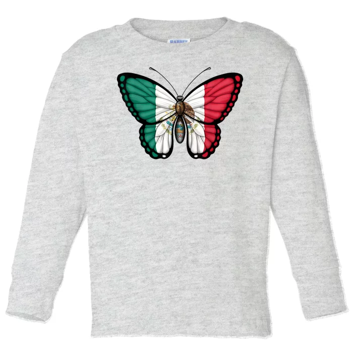 Mexican Independence Day Butterfly Toddler Long Sleeve Shirt