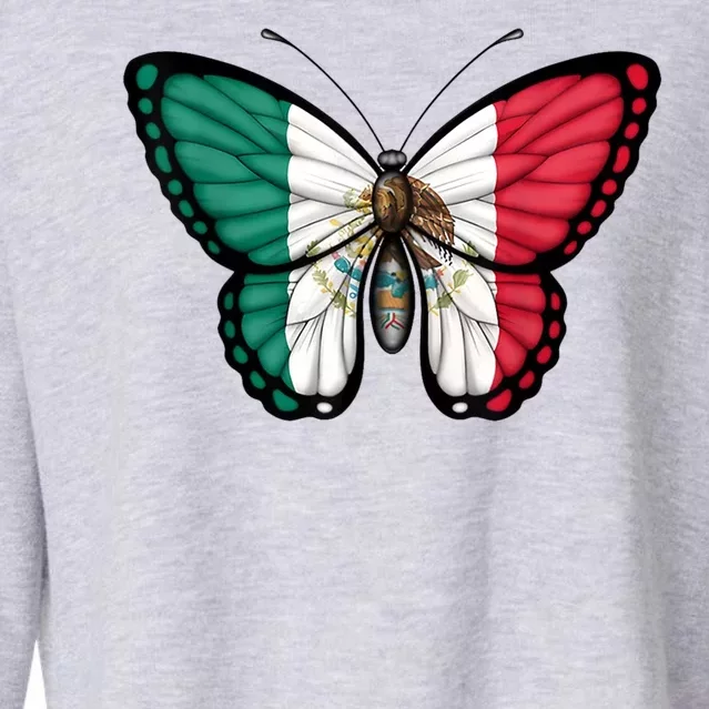 Mexican Independence Day Butterfly Cropped Pullover Crew