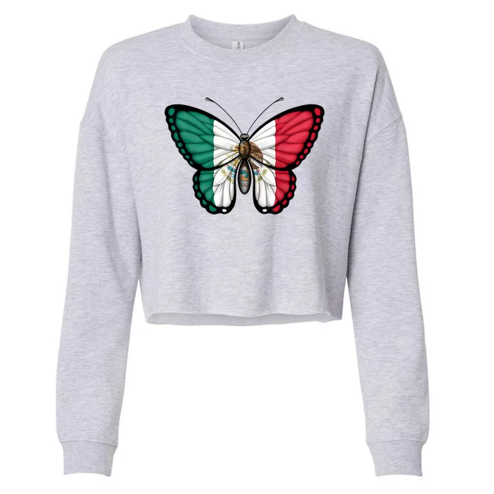 Mexican Independence Day Butterfly Cropped Pullover Crew