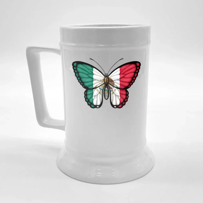 Mexican Independence Day Butterfly Front & Back Beer Stein