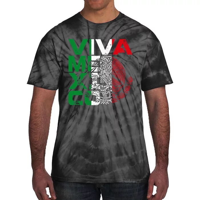 Mexican Independence Day Viva Mexico Tie-Dye T-Shirt