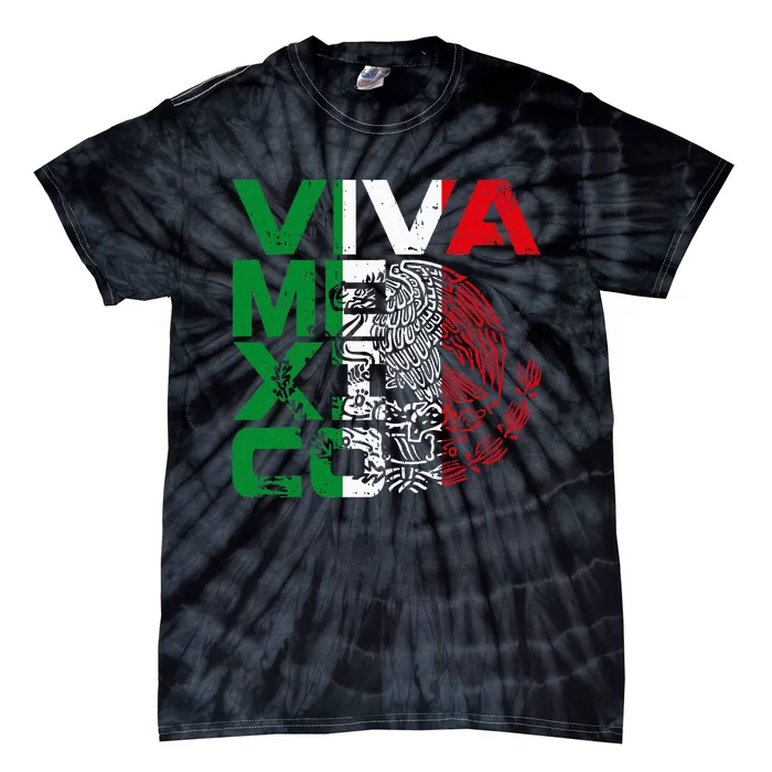 Mexican Independence Day Viva Mexico Tie-Dye T-Shirt