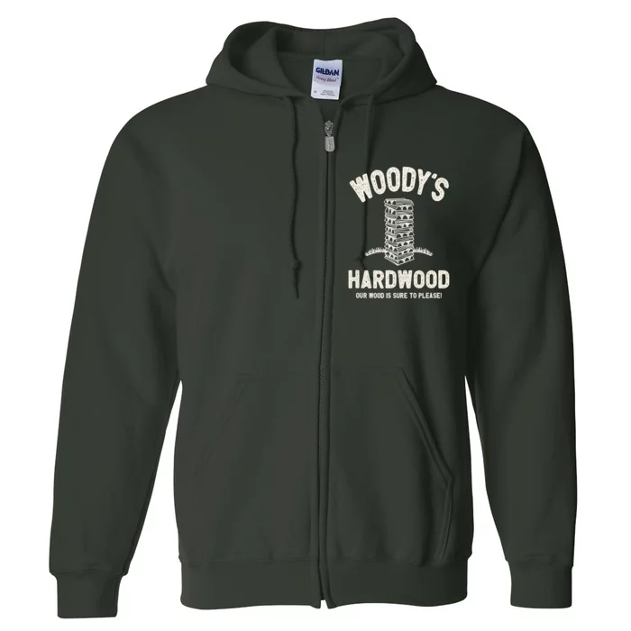 Mens Inappropriate Dirty Adult Humor Funny Woody's Hardwood Full Zip Hoodie