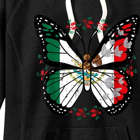 Mexican Independence Day Butterfly Mexico Women's Fleece Hoodie