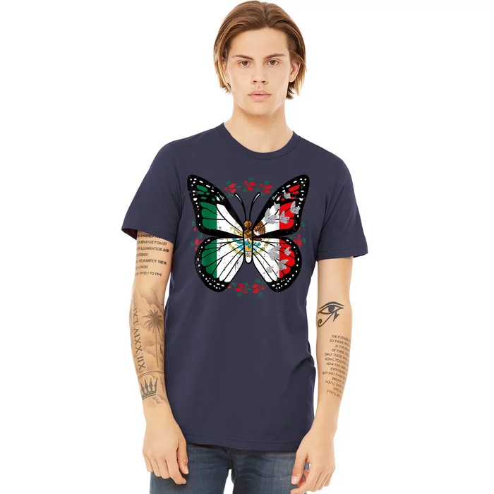 Mexican Independence Day Butterfly Mexico Premium T-Shirt