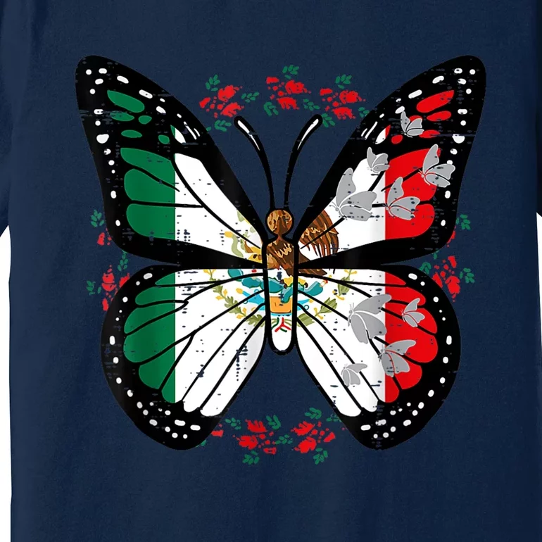 Mexican Independence Day Butterfly Mexico Premium T-Shirt