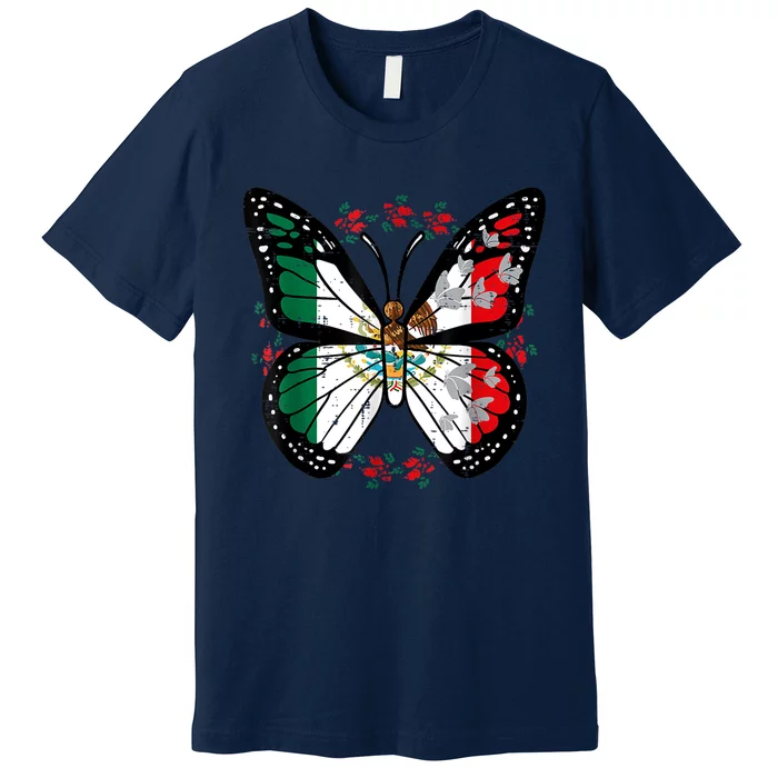 Mexican Independence Day Butterfly Mexico Premium T-Shirt