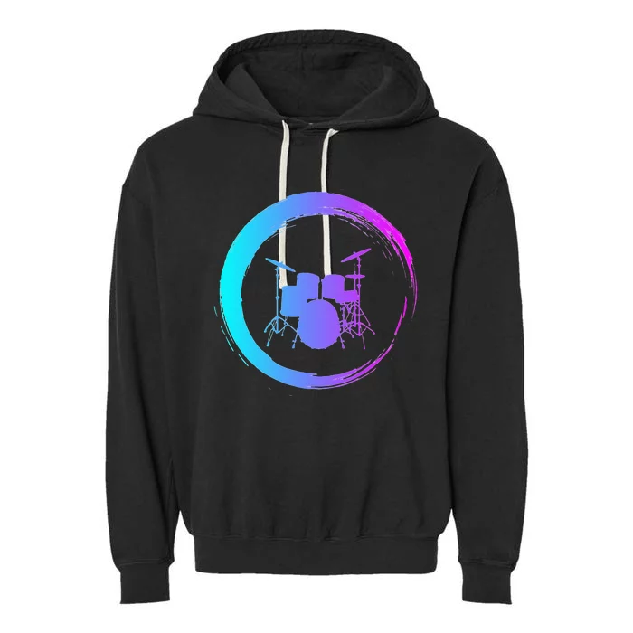 Musical Instrument Drummer Drums Musician Garment-Dyed Fleece Hoodie