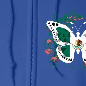 Mexican Independence Day Butterfly Mexico Full Zip Hoodie