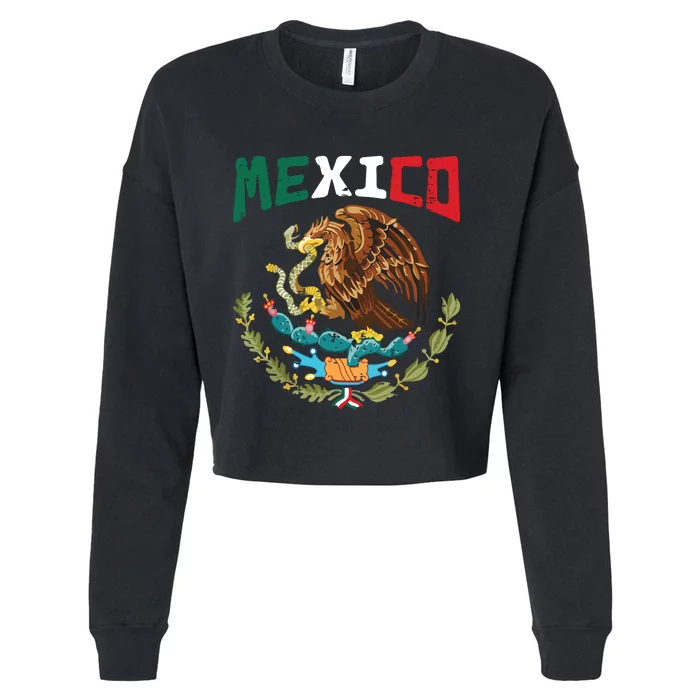 Mexican Independence Day Mexico Cropped Pullover Crew