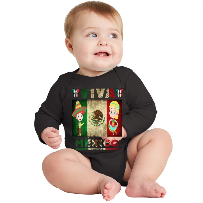 Mexican Independence Day Maracas September 16 Mexic Baby Long Sleeve Bodysuit