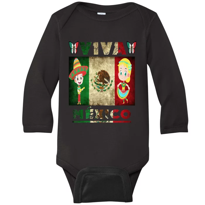 Mexican Independence Day Maracas September 16 Mexic Baby Long Sleeve Bodysuit