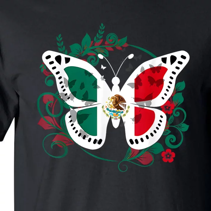 Mexican Independence Day Butterfly Mexico Girls Tall T-Shirt