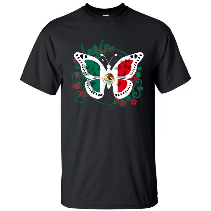 Mexican Independence Day Butterfly Mexico Girls Tall T-Shirt