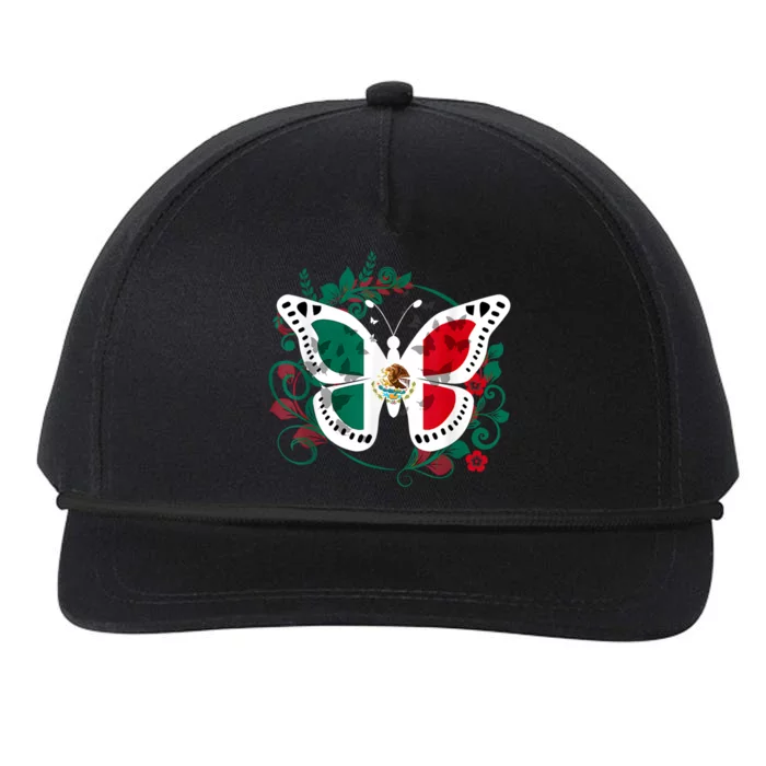 Mexican Independence Day Butterfly Mexico Girls Snapback Five-Panel Rope Hat