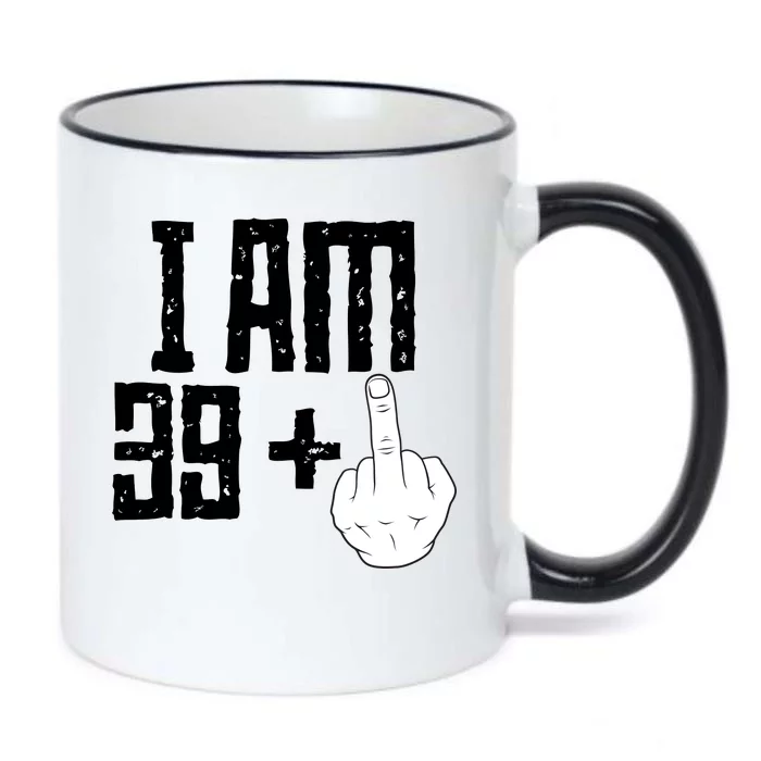 Middle Finger 40th Birthday Funny Black Color Changing Mug