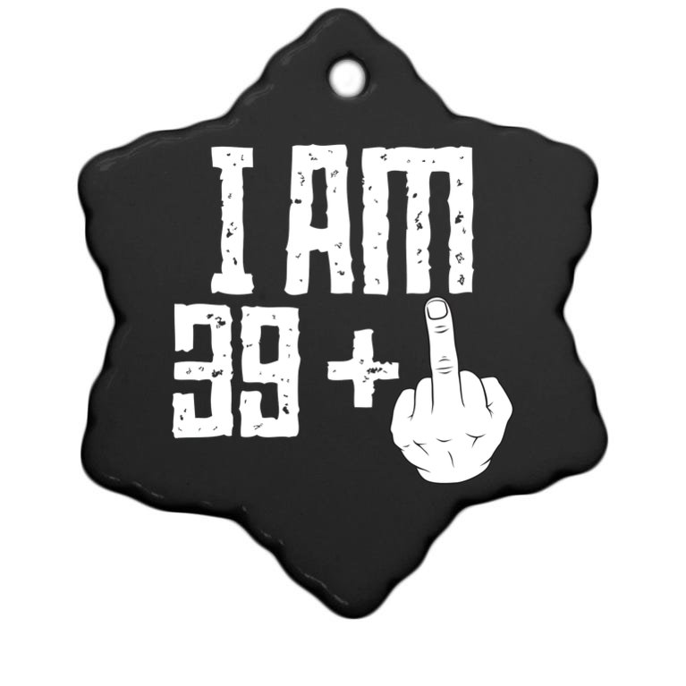 Middle Finger 40th Birthday Funny Christmas Ornament