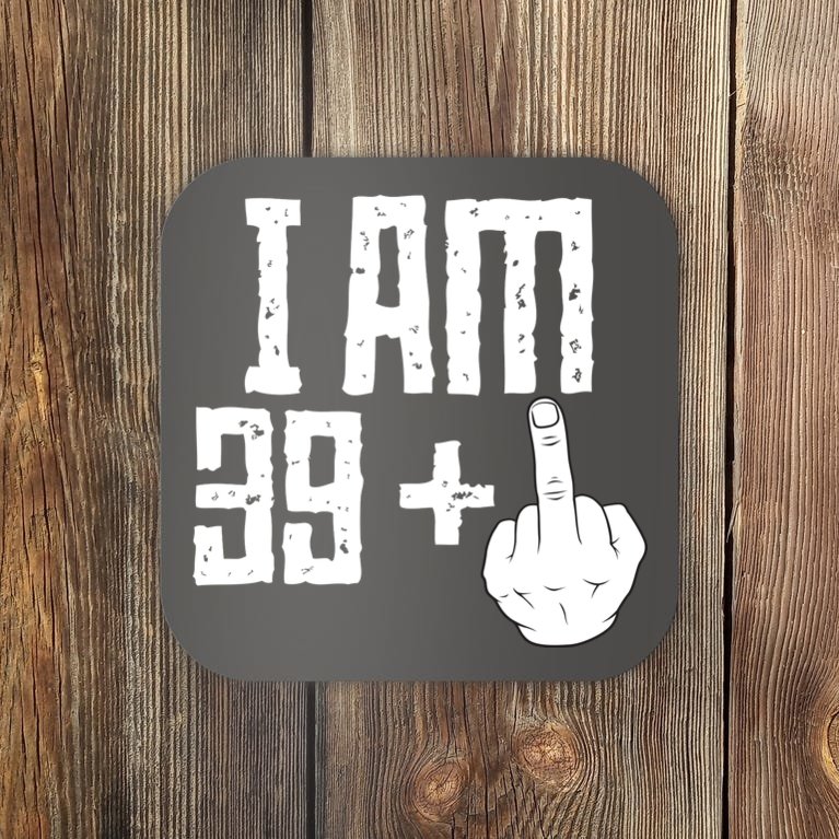 Middle Finger 40th Birthday Funny Coaster