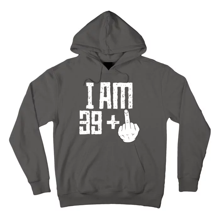 Middle Finger 40th Birthday Funny Tall Hoodie