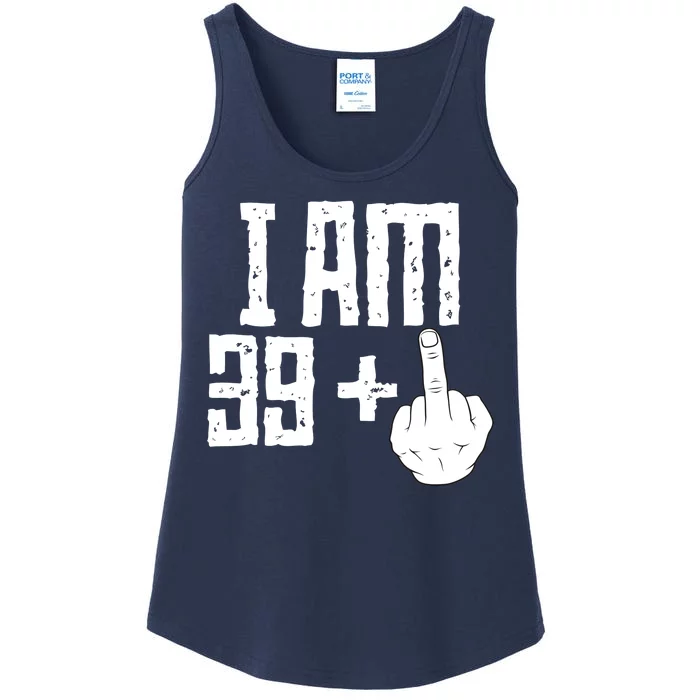 Middle Finger 40th Birthday Funny Ladies Essential Tank