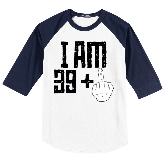 Middle Finger 40th Birthday Funny Baseball Sleeve Shirt
