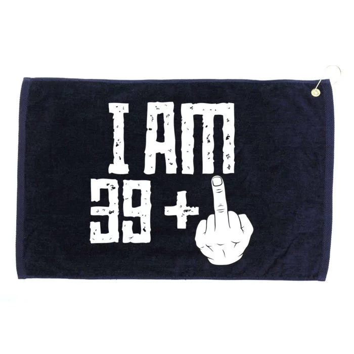 Middle Finger 40th Birthday Funny Grommeted Golf Towel