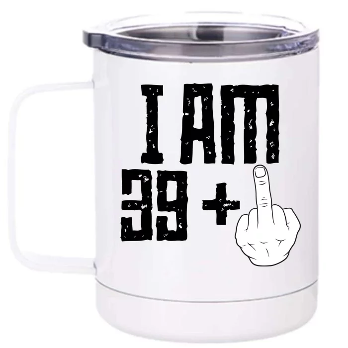 Middle Finger 40th Birthday Funny Front & Back 12oz Stainless Steel Tumbler Cup