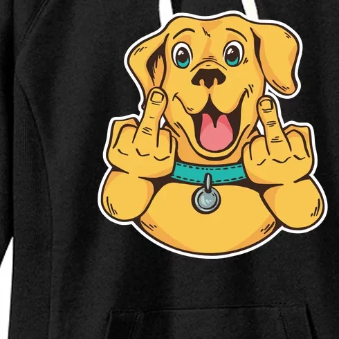 Middle Finger Dog Women's Fleece Hoodie