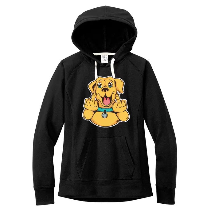 Middle Finger Dog Women's Fleece Hoodie