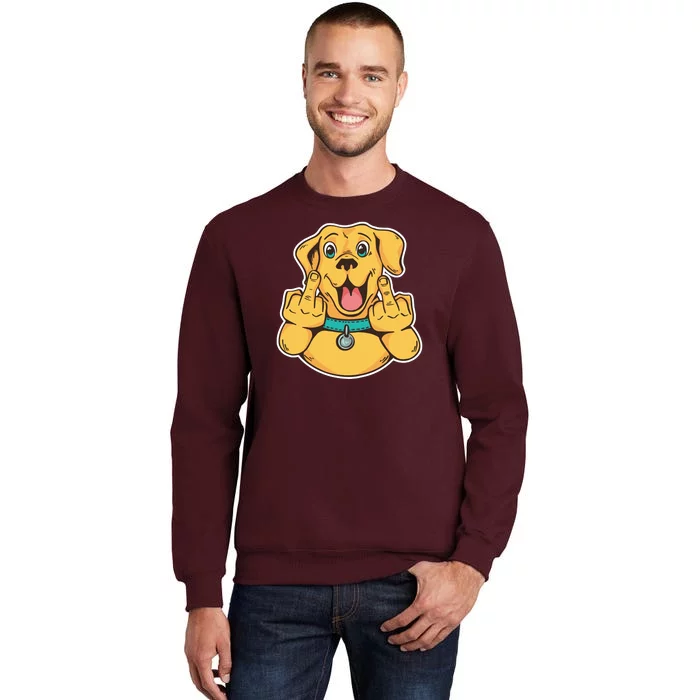 Middle Finger Dog Tall Sweatshirt