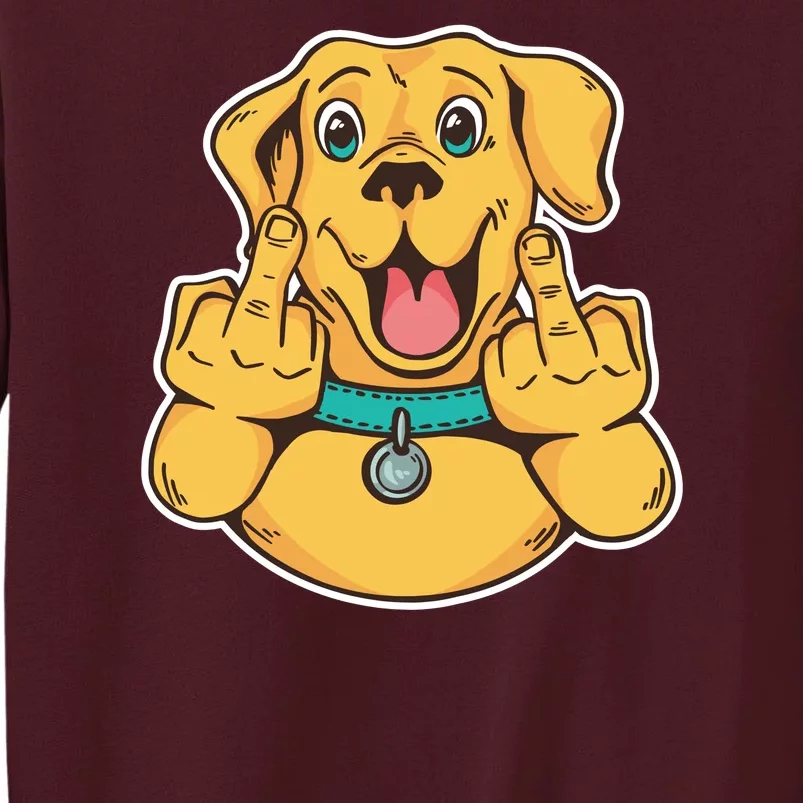 Middle Finger Dog Tall Sweatshirt