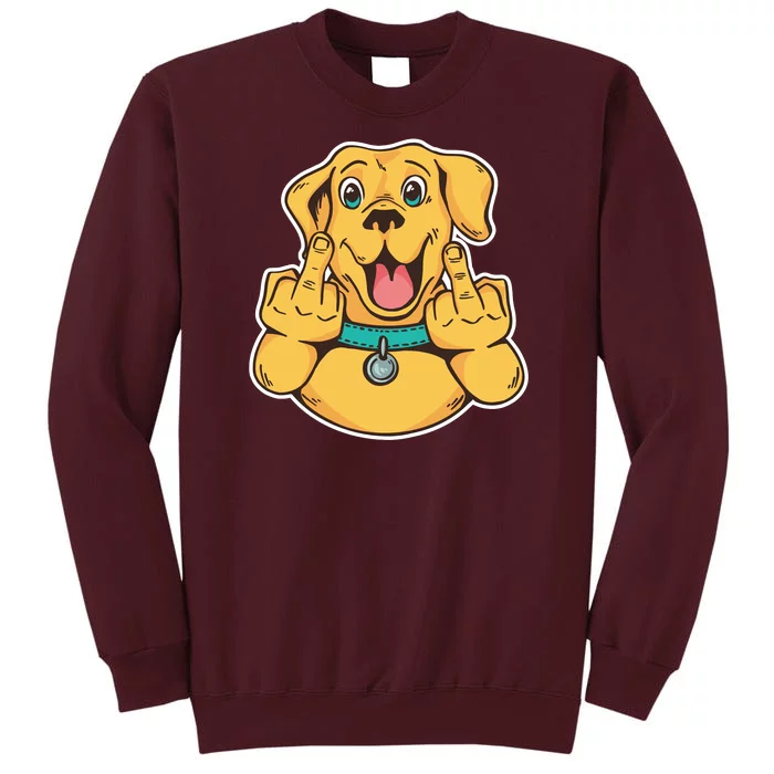 Middle Finger Dog Tall Sweatshirt