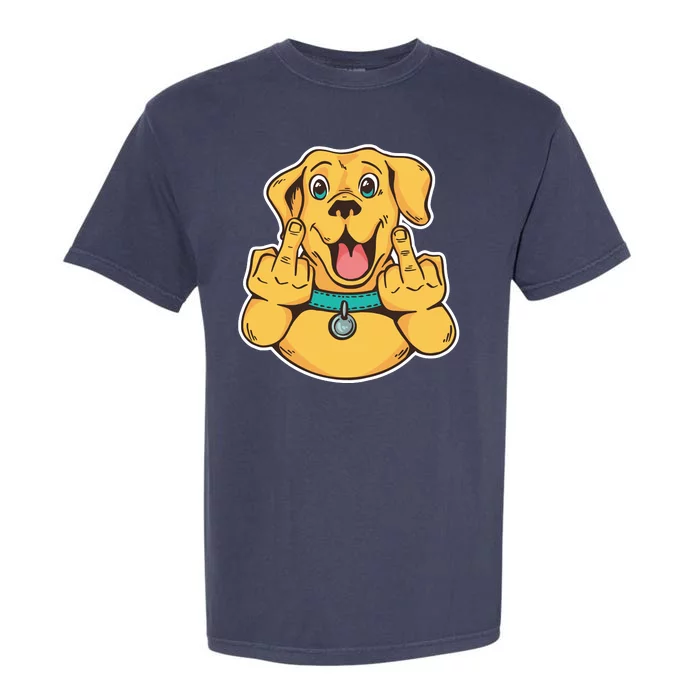 Middle Finger Dog Garment-Dyed Heavyweight T-Shirt