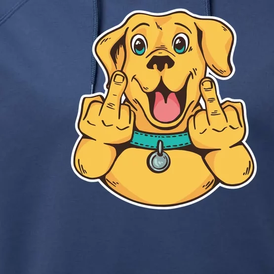 Middle Finger Dog Performance Fleece Hoodie