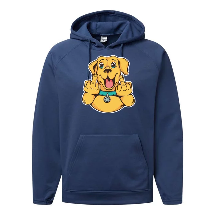 Middle Finger Dog Performance Fleece Hoodie