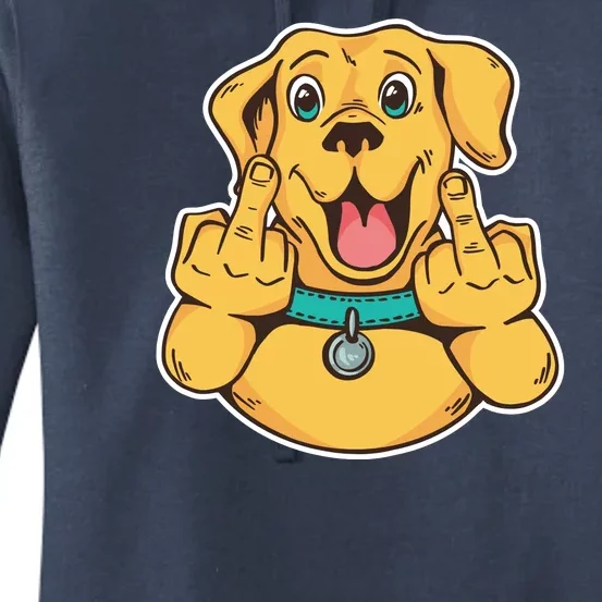 Middle Finger Dog Women's Pullover Hoodie