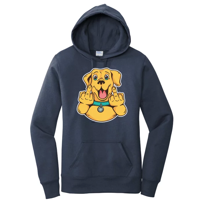 Middle Finger Dog Women's Pullover Hoodie