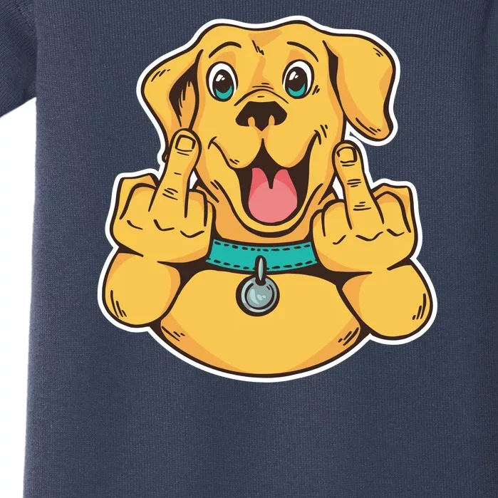 Middle Finger Dog Baby Bodysuit