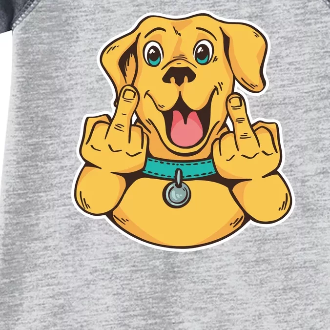 Middle Finger Dog Infant Baby Jersey Bodysuit