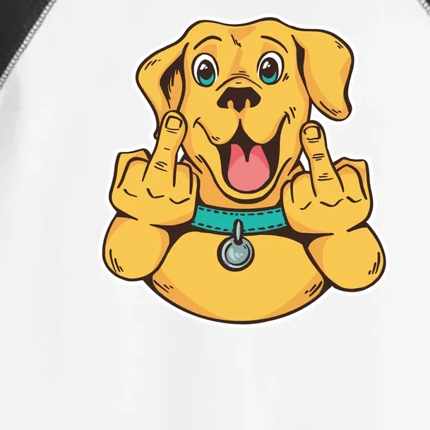 Middle Finger Dog Toddler Fine Jersey T-Shirt